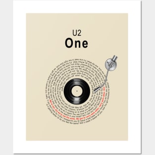 ONE LYRICS ILLUSTRATIONS Posters and Art